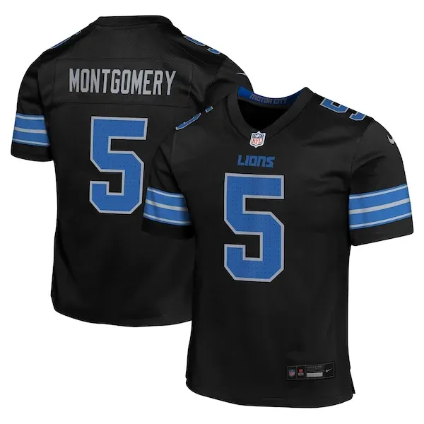 None David Montgomery Game Jersey - Black | NFL Player Jersey
