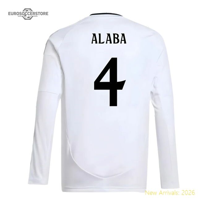 Premium Home Real Madrid Alaba Jersey 2024-2025 Quick-dry