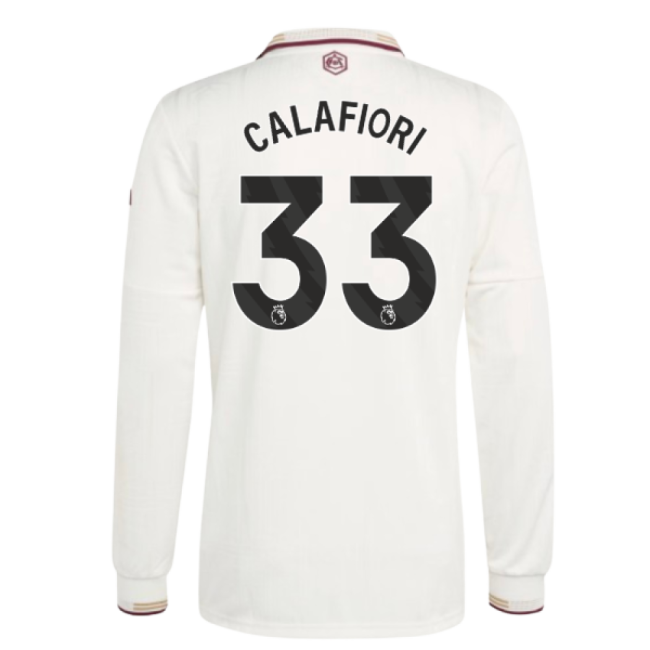 Arsenal Third Jersey 2025-20 Calafiori 33 L S