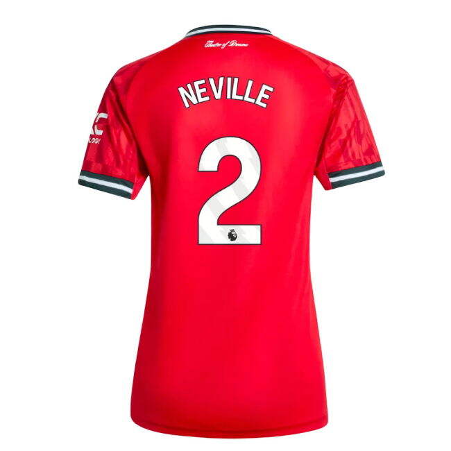 Man Utd 2025-20 Home Football Shirt Neville Signature 2 L M Women S