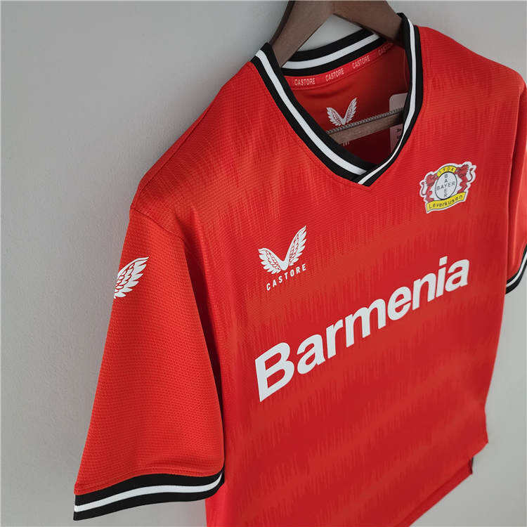 Bayer Leverkusen 2223 Home Red Soccer Jersey Football Shirt -