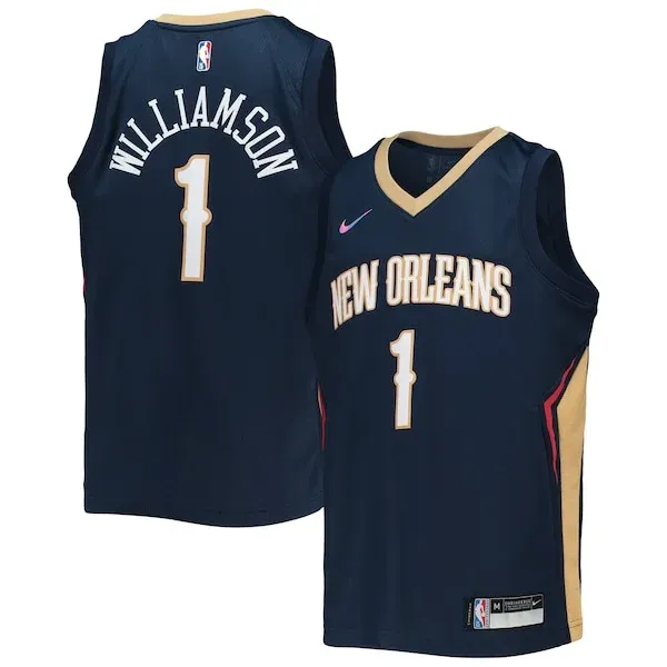 Zion Williamson NOP Swingman Jersey - genuine replica-jersey - Navy