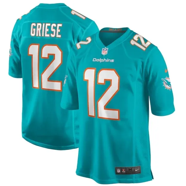 None Bob Griese Game Jersey - Aqua | NFL Player Jersey | NFL Football