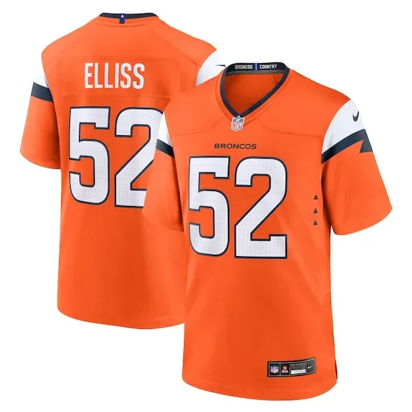 None Game NFL Jersey - Orange | Top-Grade Football Apparel | NFL Footb