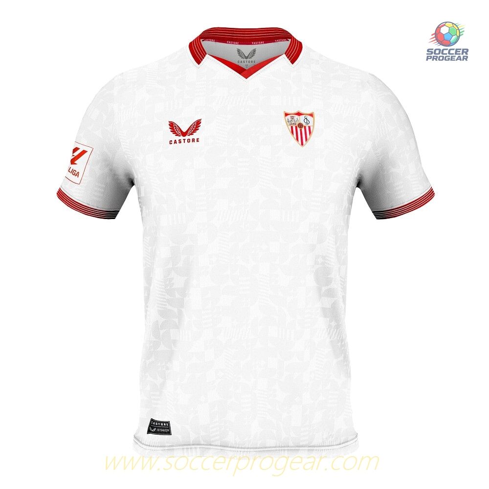 Sevilla FC Home Children's Edition Football Shirt 2023 2024