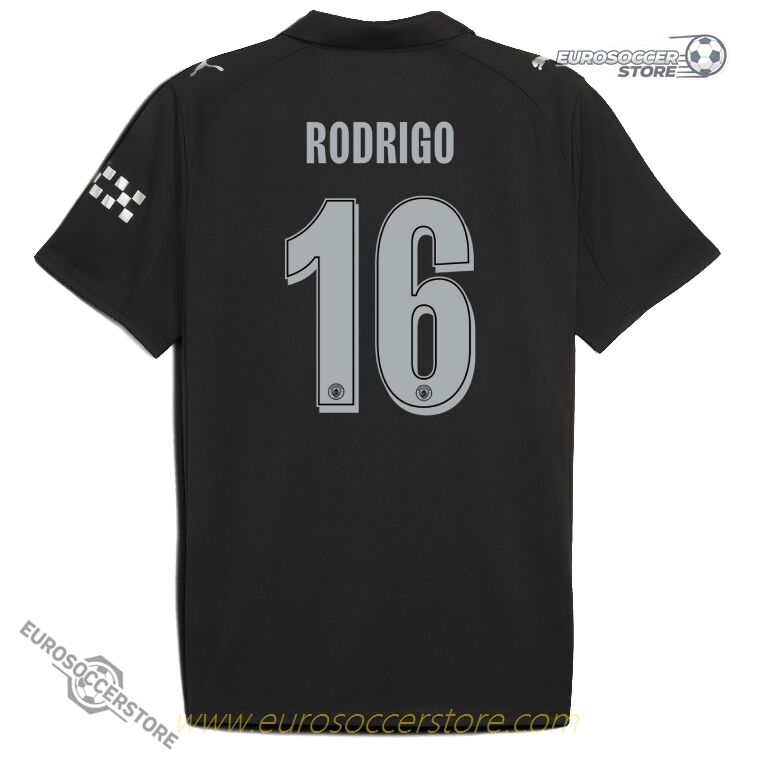 Rodrigo's 16号 Manchester City 25-26 UEFA Champions League Away Jersey