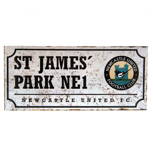 Newcastle United FC Retro Street Sign - premium