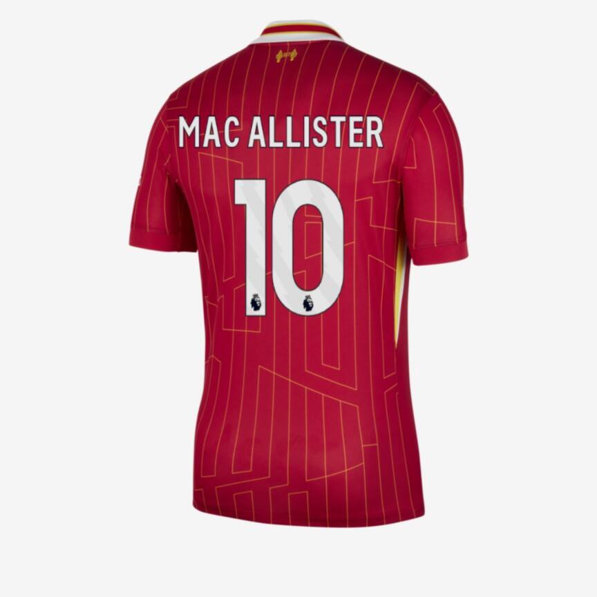 Mac Allister's 10th Liverpool Home Jersey for the 24-25 Season