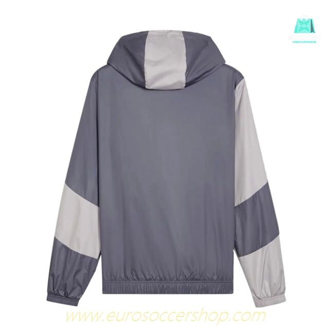 2023-2024 AC Milan Prematch Woven Jacket (Gray Tile)