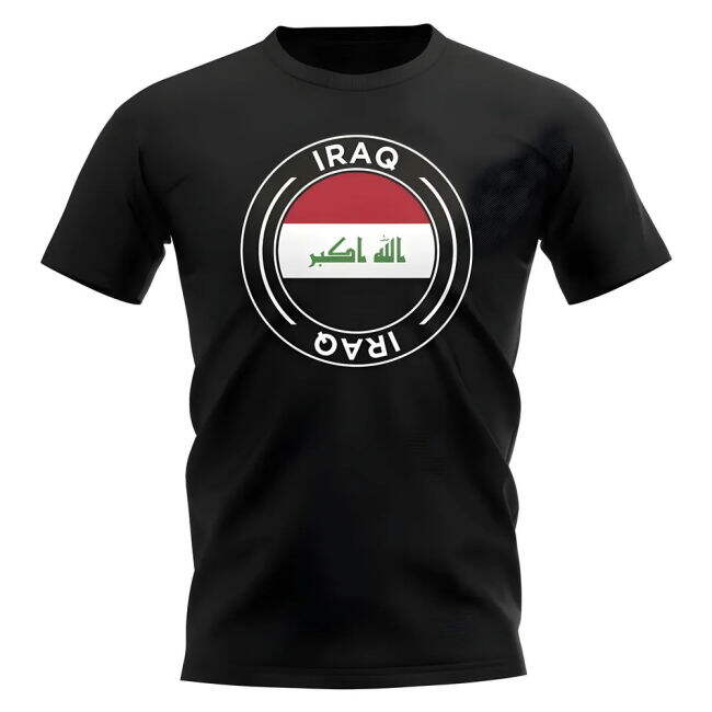 Fan-Favorite Iraq Football Badge T-Shirt (Black) Aero-Dynamic