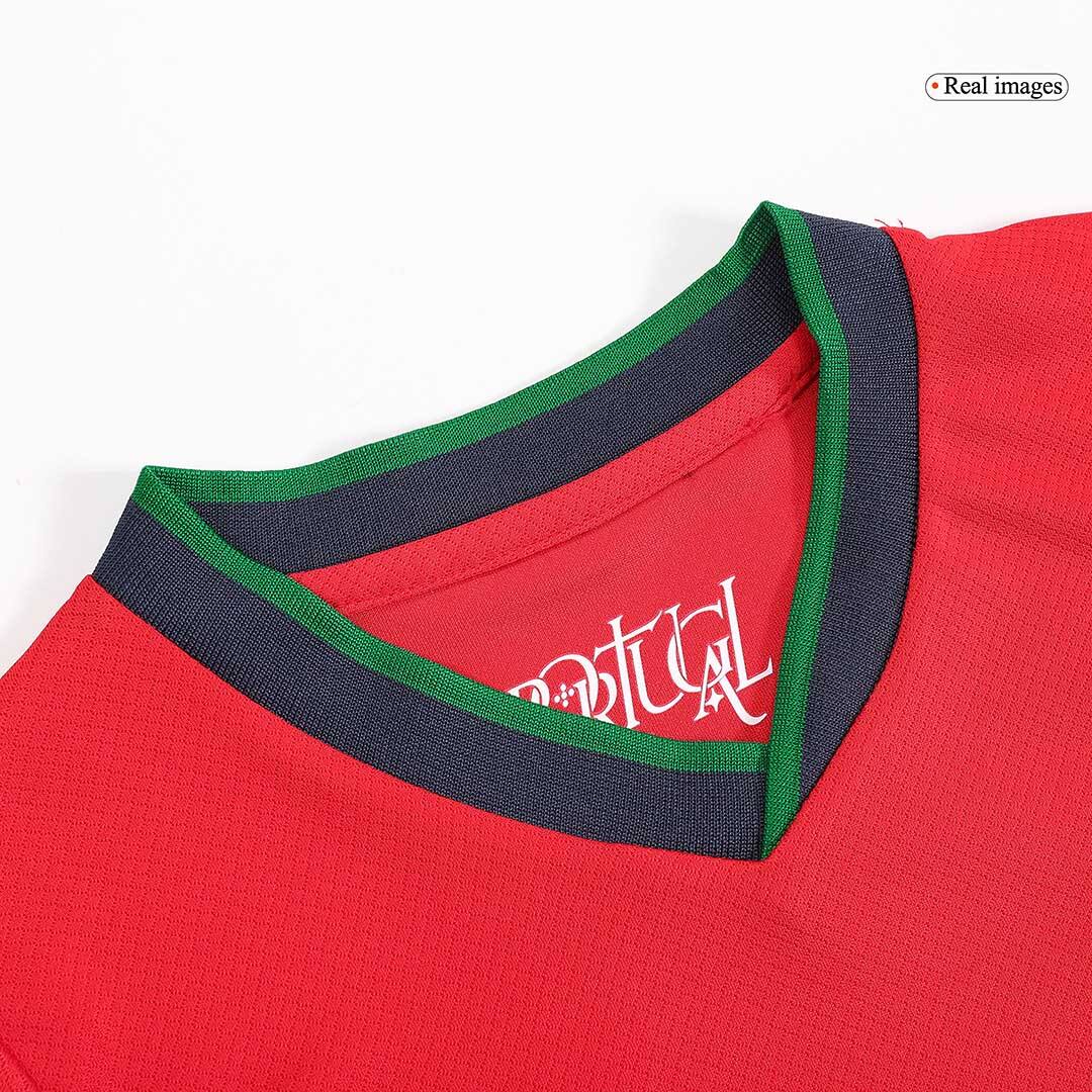 Kid's Portugal Home Jerseys Kit(Jersey+Shorts) Euro 2024 Authentic Kit