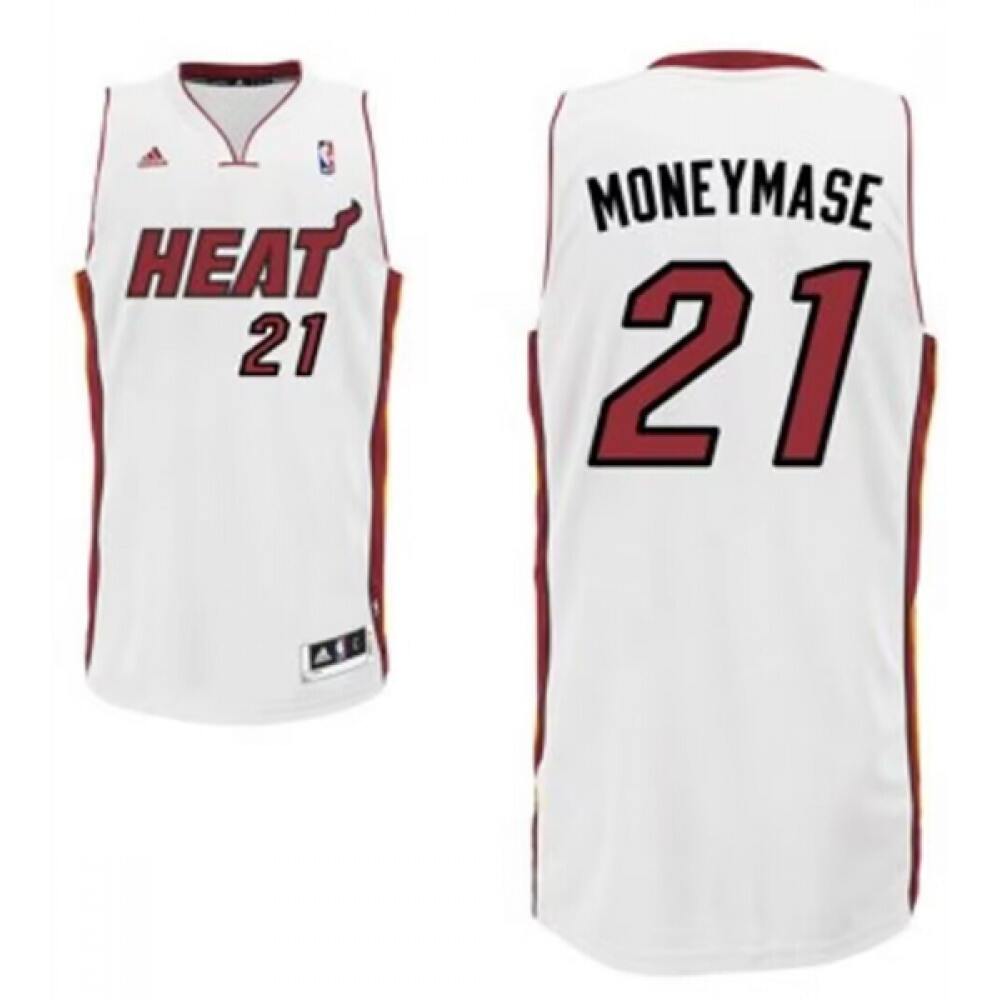 Affordable Men's Miami Heat #21 Moneymase White Basketball Jersey