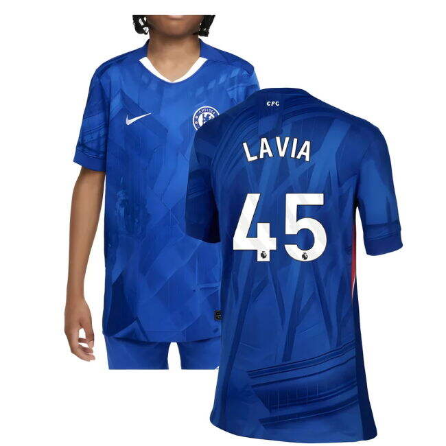 UV Protection 2025-2026 Chelsea Home Retro Jersey - Elite Kids Ki#382