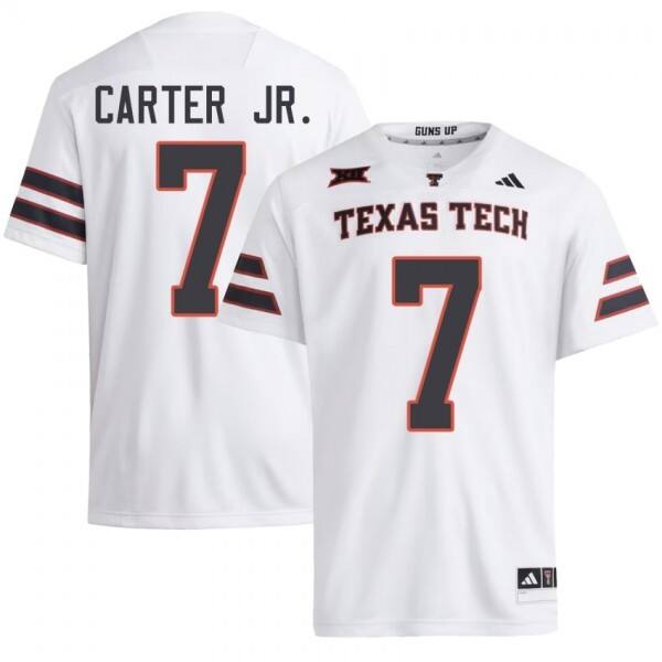 Texas Tech Red Raiders #7 Terrance Carter Jr. Men Stitch Jersey - White