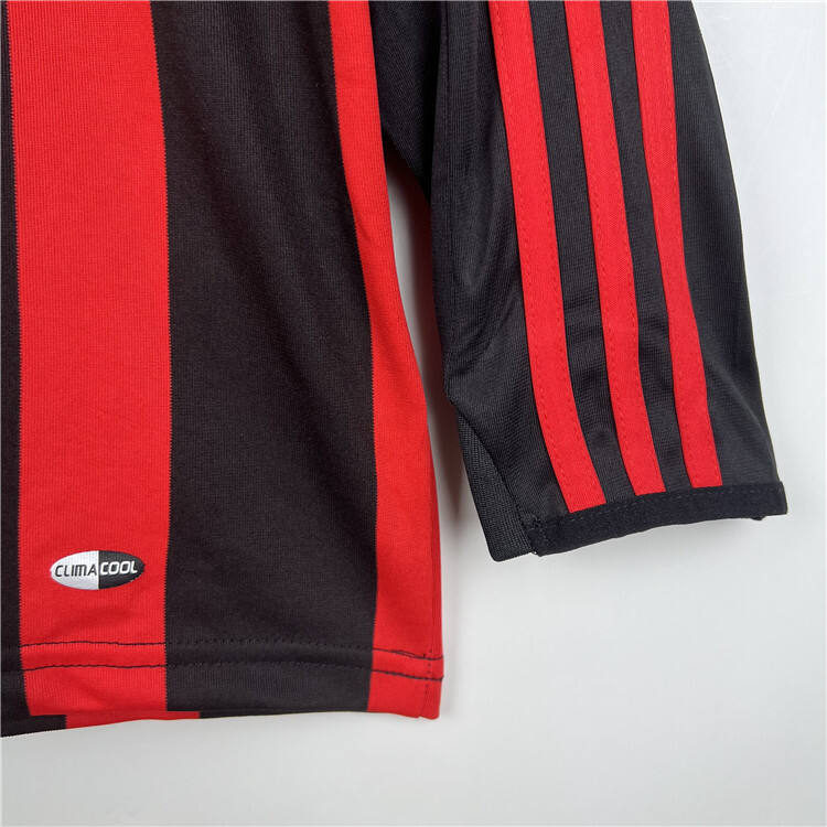 AC Milan 0809 Retro Home Long Sleeve Shirt - Official Replica 8831