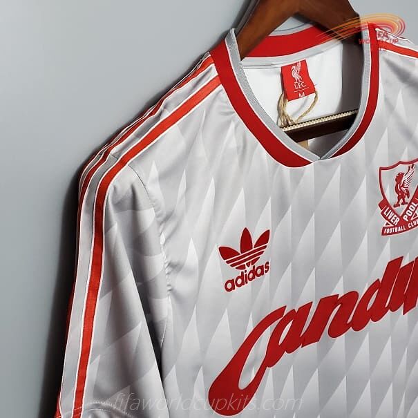 Liverpool season 89-91 Grey Road Soccer Kit