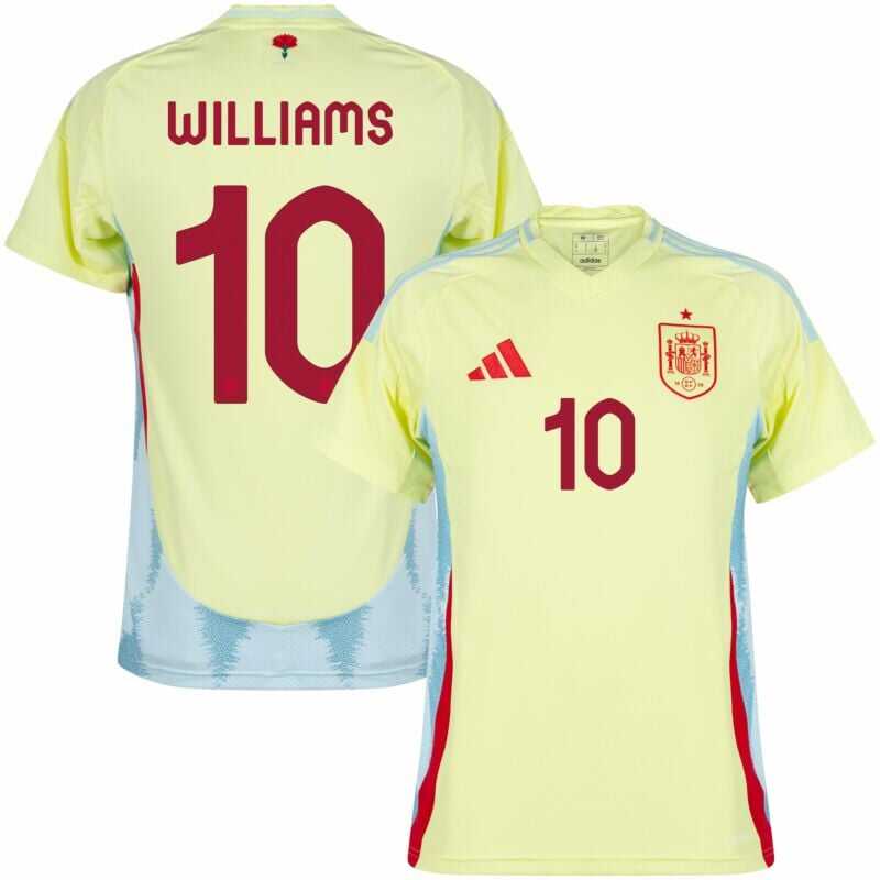 Spain Away Soccer Shirt 2024/25 Collection Williams