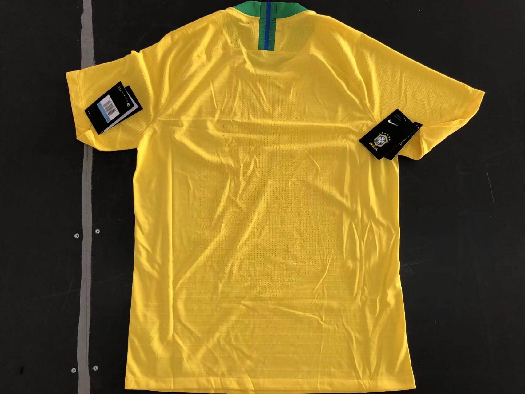 Official Player Version Brazil Home 2018 World Cup Soccer Jersey Shirt