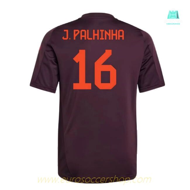 2024-2025 Bayern Munich Training Tee (Shadow Maroon) - Kids (J. Palhinha 16)