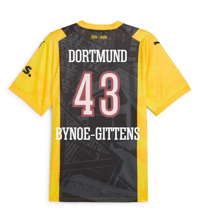 Borussia Dortmund BYNOE-GITTENS 43 50th Anniversary Special Edition Jersey 23-24 Season