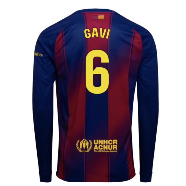 Barcelona Long Sleeve 2025-2026 Home Shirt - (Men