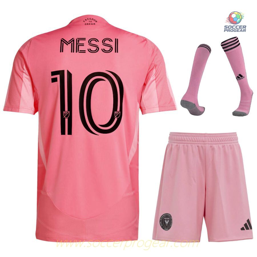 Inter Miami Home Kids Edition Jersey Set Team Jersey 2025-26 Edition Messi