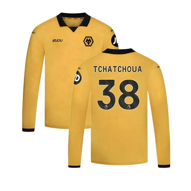 Budget-Friendly 2025-2026 Wolves Long Sleeve Home Shirt - Kids (Tch...