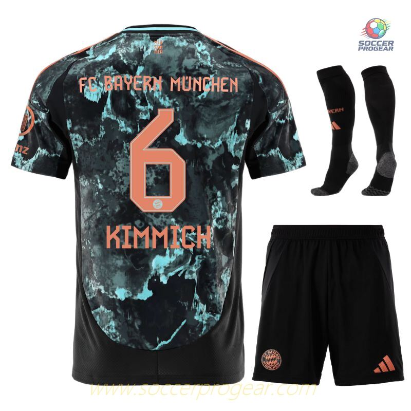 Bayern Munich Away Kids Edition Football Kit Team Jersey 2024-2025 Season Kimmich