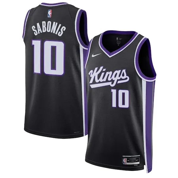 Domantas Sabonis SAC Professional Basketball Jersey - Black