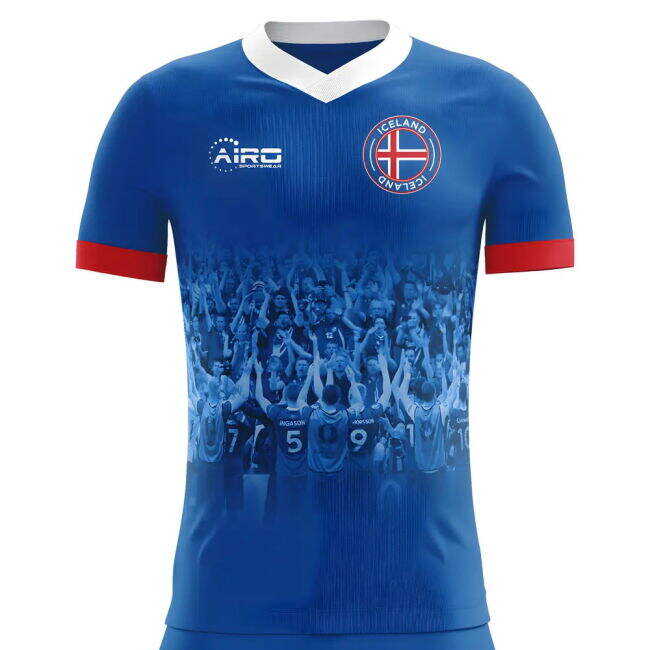 Sweet 2025-2026 Iceland Supporters Home Concept Football Shirt Playful