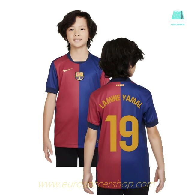2024-2025 Barcelona Home Shirt (Sponsorless) - Kids (Lamine Yamal 19)