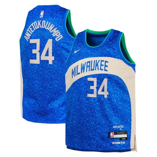 Giannis Antetokounmpo MIL Swingman Jersey - fashionable Basketball
