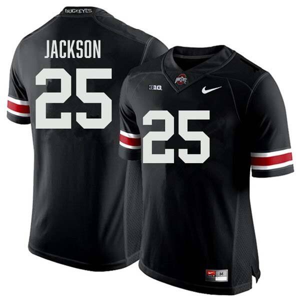 Men Ohio State Buckeyes #25 Bo Jackson Black Black V1d Jersey
