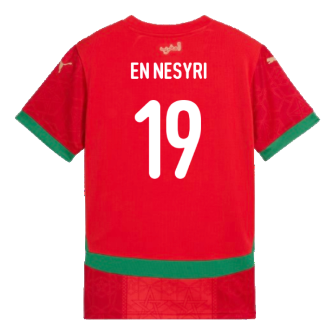 Match-Ready 2024-2025 Morocco Home Shirt (Kids) (En Nesyri 19)