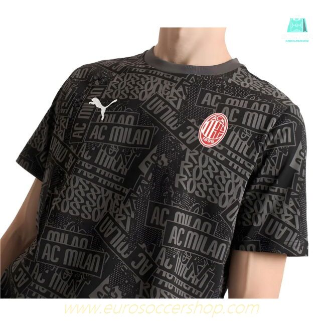 2025-2026 AC Milan ftblCulture Tee AOP (Black)