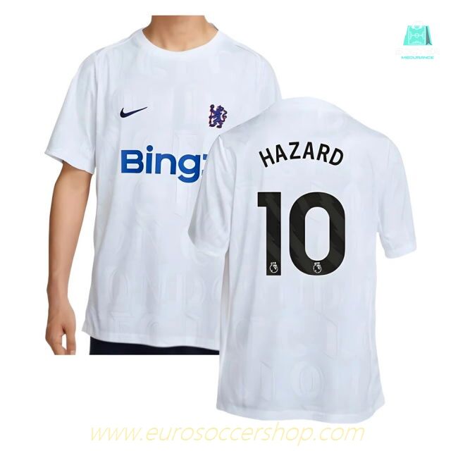 2025-2026 Chelsea Academy Pro Pre-Match Football Top (White) (Hazard 10)