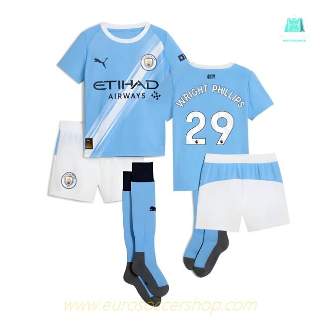 2025-2026 Man City Home Mini Kit (Wright Phillips 29)