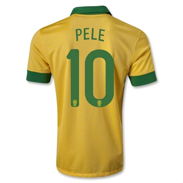 1314 Brazil 10 PELE Yellow Home Jersey Shirt - Official Replica 3130