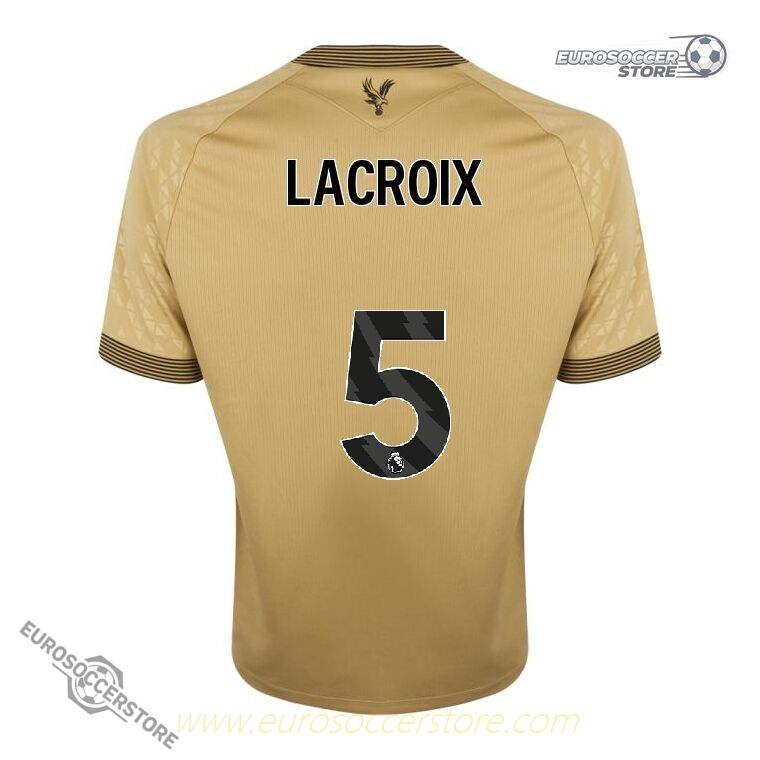Away Jersey of Crystal Palace for the 25 - 26 season, featuring LACROIX with the number 5