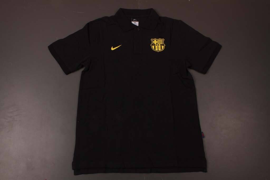 Professional Grade Barca 2014 BARCELONA BLACK SHORT SLEEVE POLO