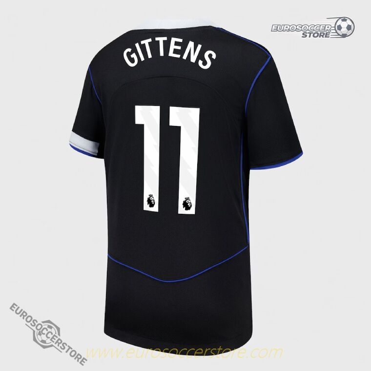 Chelsea 25-26 Third Jersey with GITTENS 11 Printing