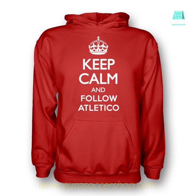 Keep Calm And Follow Atletico Madrid Hoody (red) - Kids