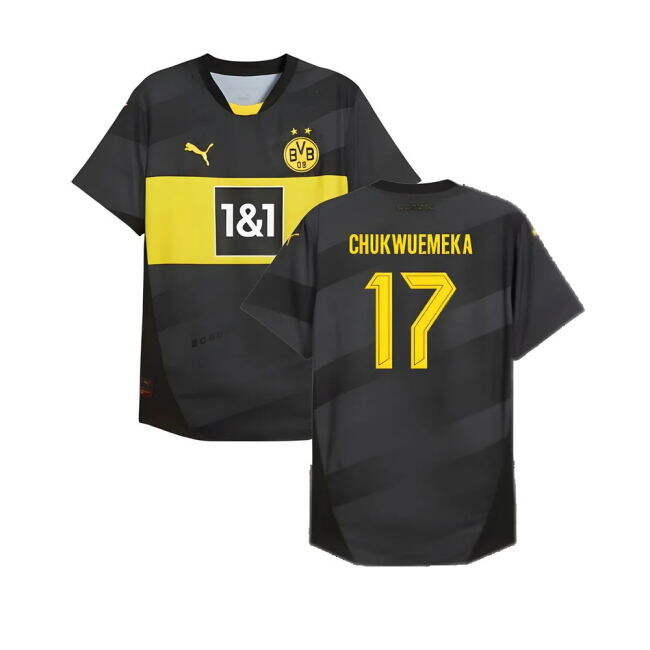 2024-2025 Borussia Dortmund Authentic Away Shirt (Chukwuemeka 17)