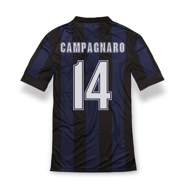 13-14 Inter Milan 14 Campagnaro Home Soccer Jersey Shirt - Official