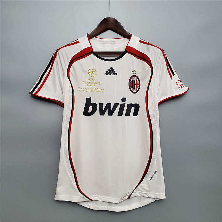 06-07 AC Milan White Retro Football Shirt Soccer Jersey - Official