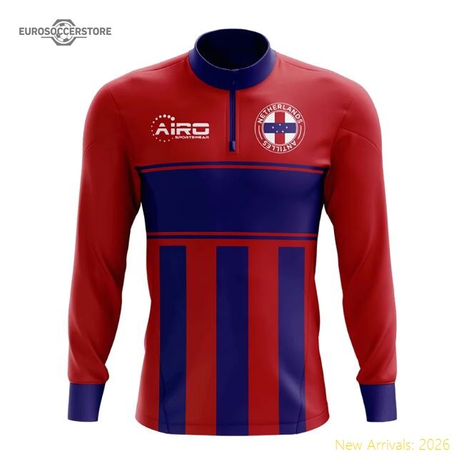 Excellent Netherlands Antilles Concept Football Half Zip Midlayer T