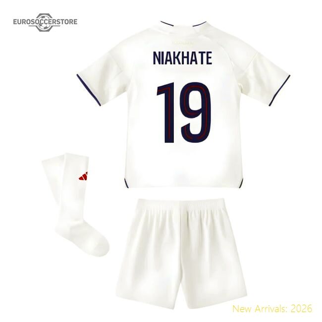 High-Quality 2025-2026 Olympique Lyon Home Mini Kit (Niakhate 19)