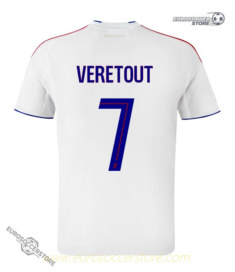 Lyon's Olympique Lyonnais Home VERETOUT 7 Jersey for the 25-26 season