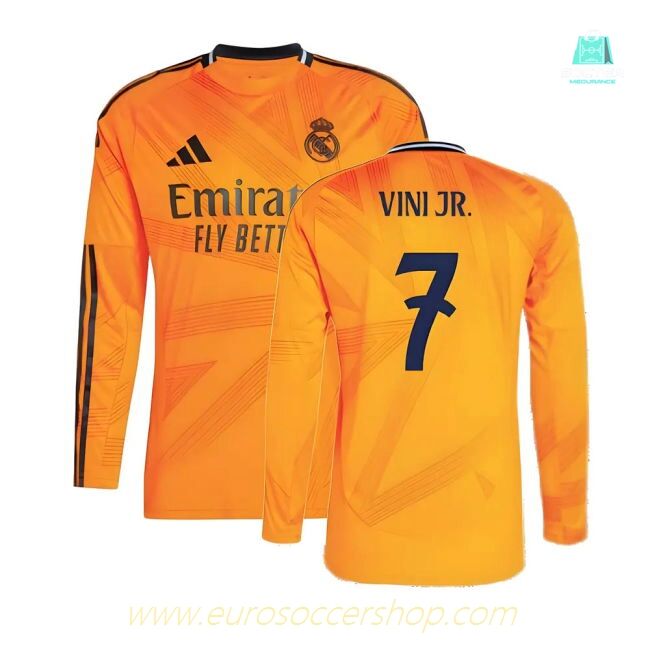 2024-2025 Real Madrid Long Sleeve Away Shirt (Vini Jr. 7)