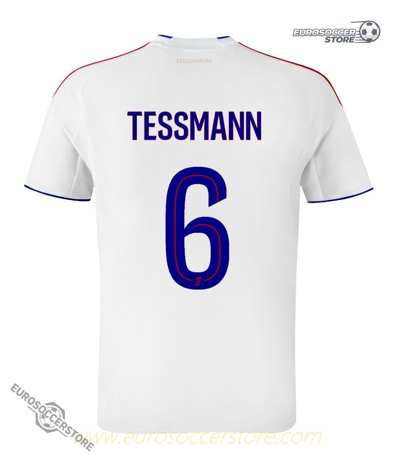 Olympique Lyonnais Lyon Home TESSMANN 6 Football Jersey 25-26 Season